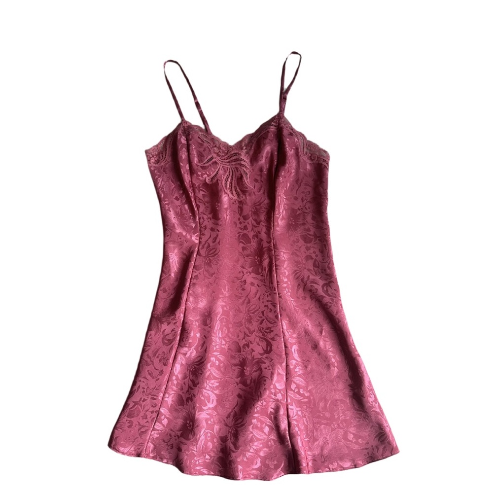 Addona pink satin slip dress